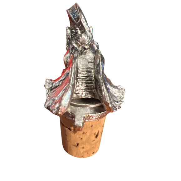 Elephant Head Wine Bottle Stopper Cork Silver Tone Trunk Up 2.5" NWOT - Picture 4 of 5